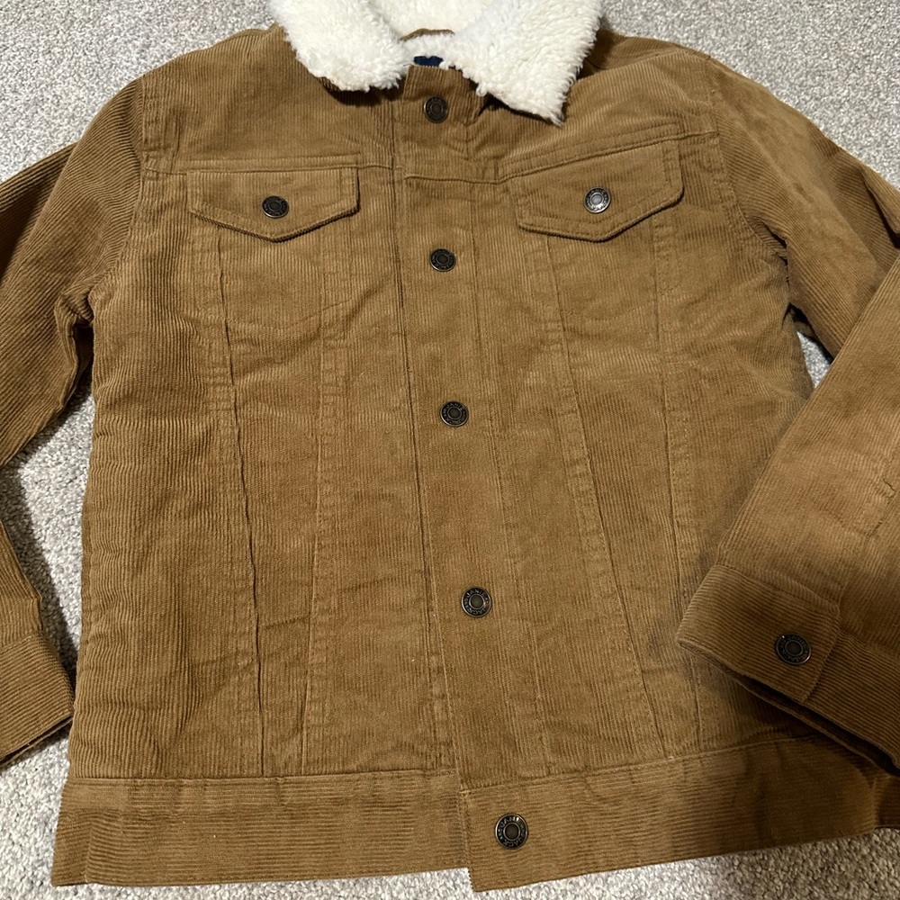 Janie and Jack Brown Jacket with Cream Shearling Lining